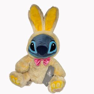 Disney Stitch Easter Bunny Plush 2021 Yellow 12" Collectible Stuffed Animal